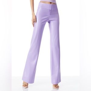 NWT Purple / Lilac Leather Pants • Alice and Olivia • Size 4